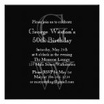 Modern Monogrammed Birthday Invitation  (black)