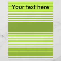 Modern neon green and moss stripes full colour flyer