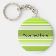 Modern neon green and moss stripes keychain