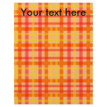 Modern orange red and yellow plaid