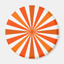 Modern Orange Stripes Magnet