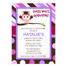 Modern Owl Graduate Invite