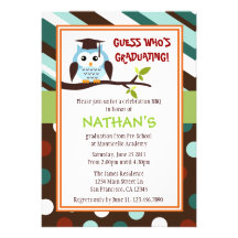 Modern Owl Graduate Invite