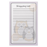 Modern Owls List Stationery