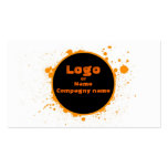 modern paint splatters business card