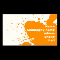 modern paint splatters business cards