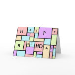 Modern Pastels Pattern Birthday card