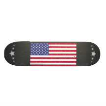 Modern Pattern American Flag Skateboard