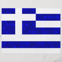 Modern Pattern Greek Flag Custom Flyer