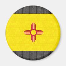 Modern Pattern New Mexican Flag Fridge Magnet