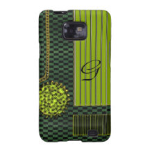 Modern patterns case with metal look galaxy SII cover