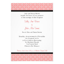 Modern Peach Wedding Invitations Template
