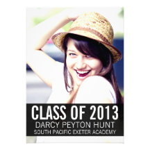 Modern Photo Graduation Party Invitations