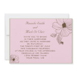 Modern Pink and Brown Wedding Invitation