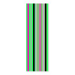 Modern pink black and bright green stripes business card template
