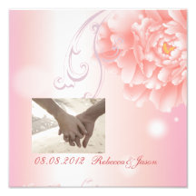 modern pink vintage Peony floral anniversary Photograph