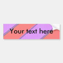 Modern pink violet diagonal stripes bumper stickers