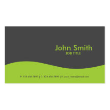 Modern Plain Simple Hi Tech Green Business Card
