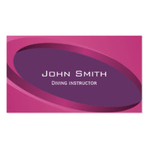 Modern Purple Curves Diving Business Card