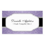 Modern Purple Elegant Damask Appointment Cards Business Cards