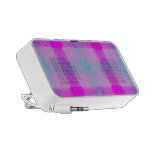 Modern purple pink and blue neo tartan speakers