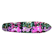 Modern purple pink green psychedelic swirls skate boards