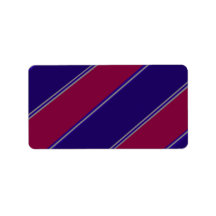 Modern purple violet diagonal stripes address label