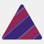 Modern purple violet diagonal stripes triangle stickers