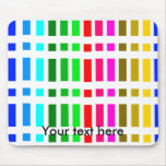 Modern rainbow dots and dashes mousepads