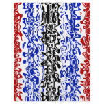 Modern red black and blue psychedelic