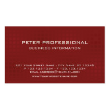Modern Red Carbon Fibre Photo Business Card
