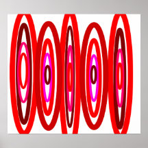 Modern red circles posters