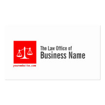 Modern Red Cube Lawyer/Attorney Business Card