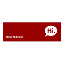 Modern Red Profile Card Business Card