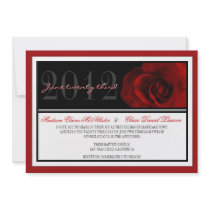 Modern Red Rose Wedding Invite