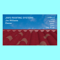 Modern red tile roof business cards