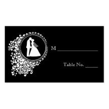 Modern Romantic Couple Wedding Place Cards Business Card