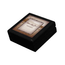 Modern Rustic Country Wedding Ring Box Jewelry Box