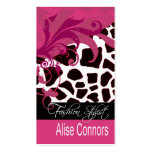 Modern Safari Exotique Fashion Stylist business cards