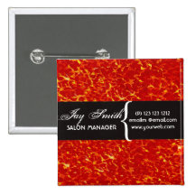 Modern Safari Salons Hairstylist Name Tag Buttons