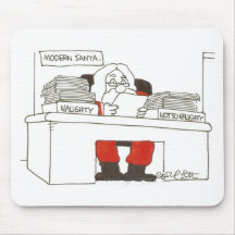 Modern Santa- Naughty..Not So Naughty Mouse Pad