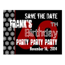 Modern Save the Date  60th Birthday Party R200 Postcard