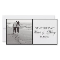 Modern "Save-the-date" Announcement (Photo) B&W