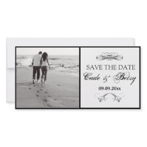 Modern "Save-the-date" Announcement (Photo) Personalized Photo Card