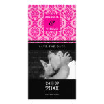 MODERN SAVE THE DATE CARD :: damask colours 2 photo cards