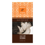 MODERN SAVE THE DATE CARD :: damask colours 8 photo cards