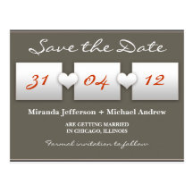 modern save the date postcard