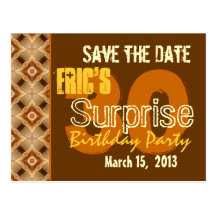Modern Save the Date Surprise 30th Party G530 Post Cards