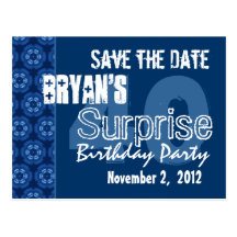 Modern Save the Date Surprise 40th Party V401 Post Cards