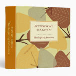 Modern scattered leaves autumn recipe collection vinyl binder